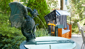 Springbrunnen im Garten