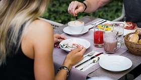 Frühstück im Garten